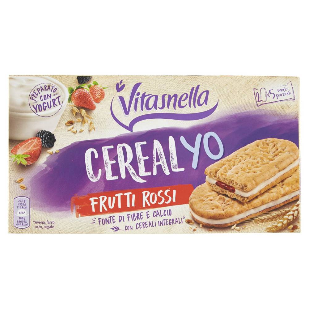 VITASNELLA CEREAL YO FRUTTI ROSSI X5 GR.253