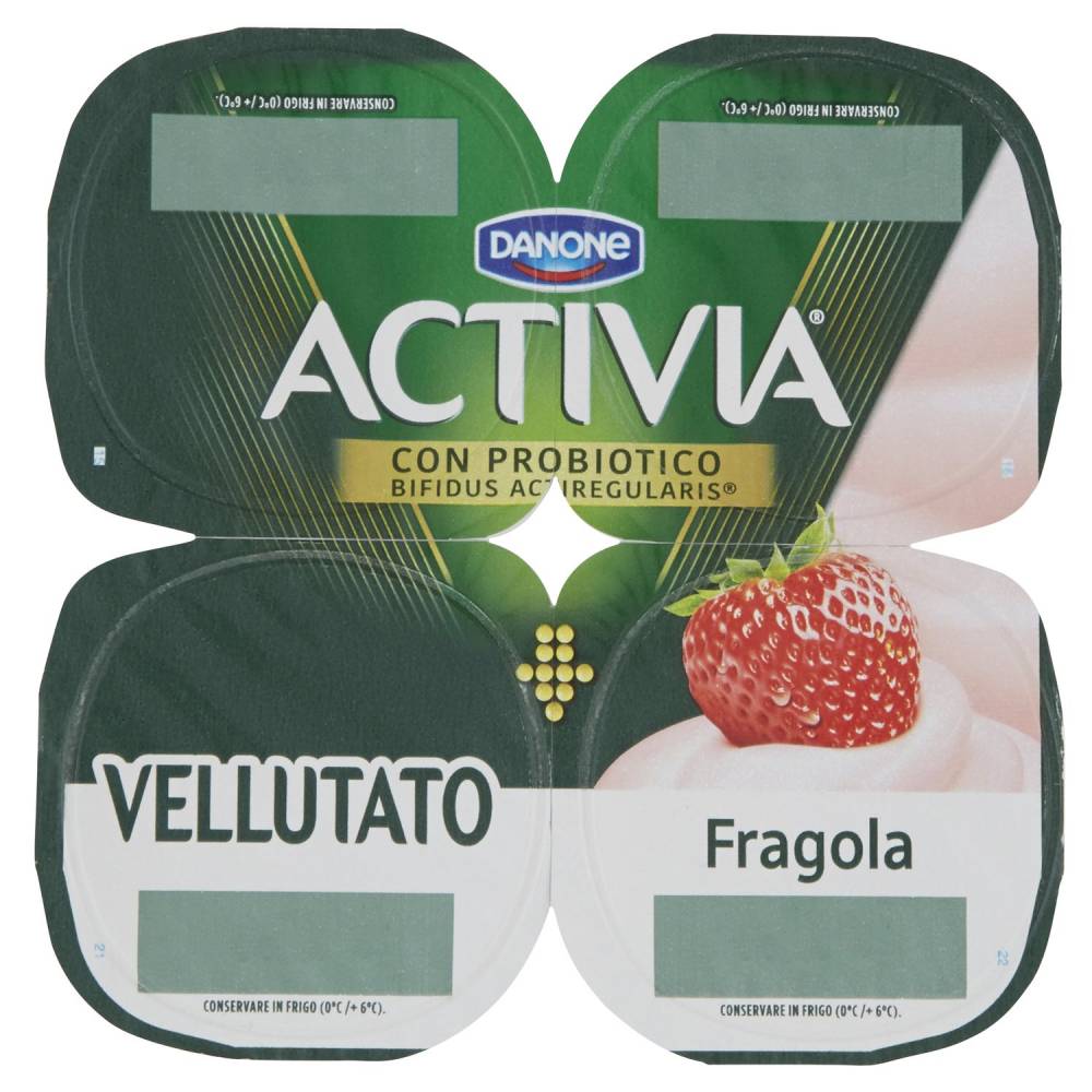 DANONE ACTIVIA VEL.FRAGOLA 125X4