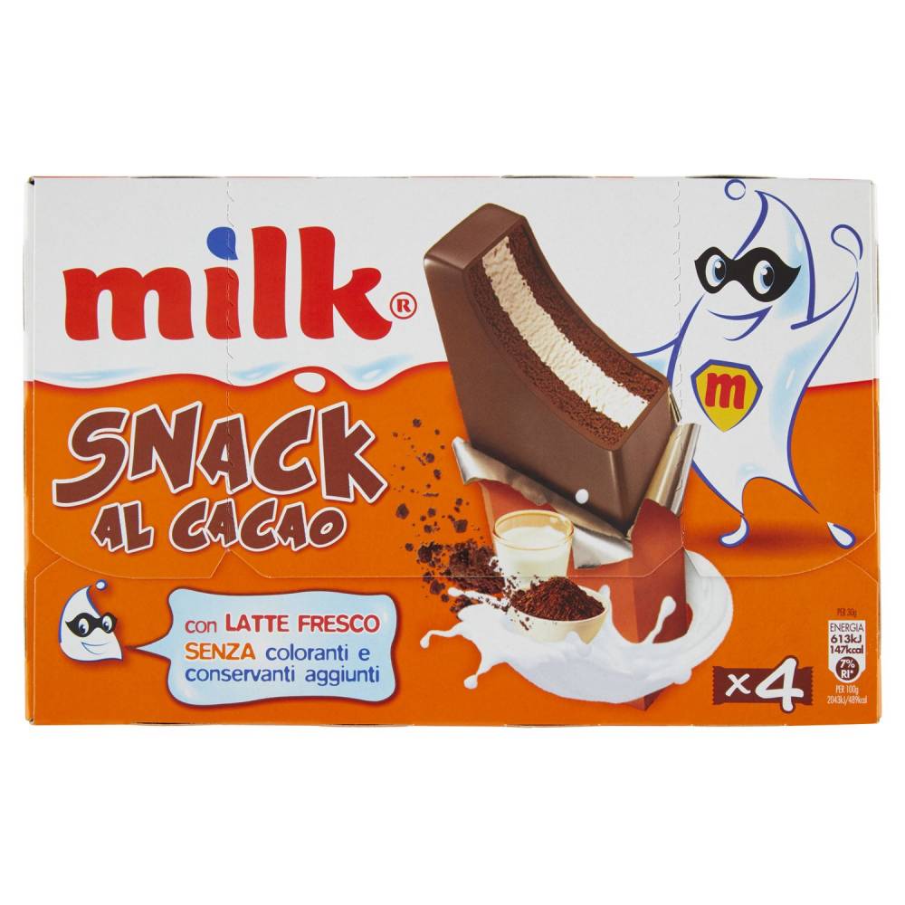 MILK SNACK AL CACAO  GR.30x4