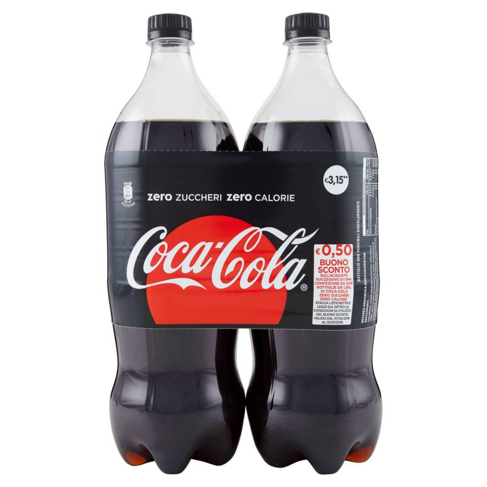 COCA COLA ZERO PET LT.1,35X2