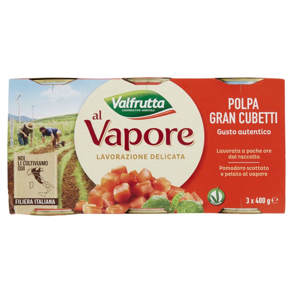 VALFRUTTA POLPA GR.CUB.X3 G400