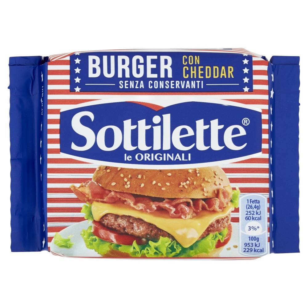 SOTTILETTE BURG.CHEDDAR GR.185