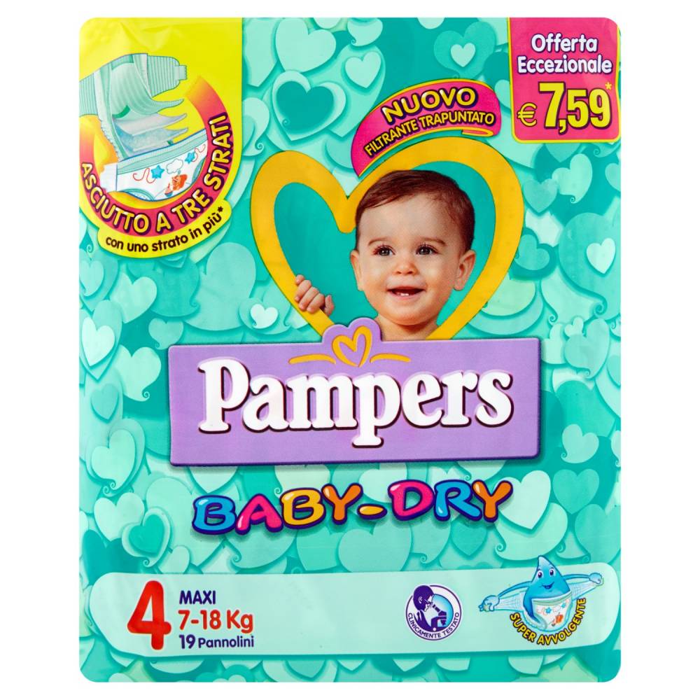 PAMPERS B.DRY MAXIX19 KG.7/18