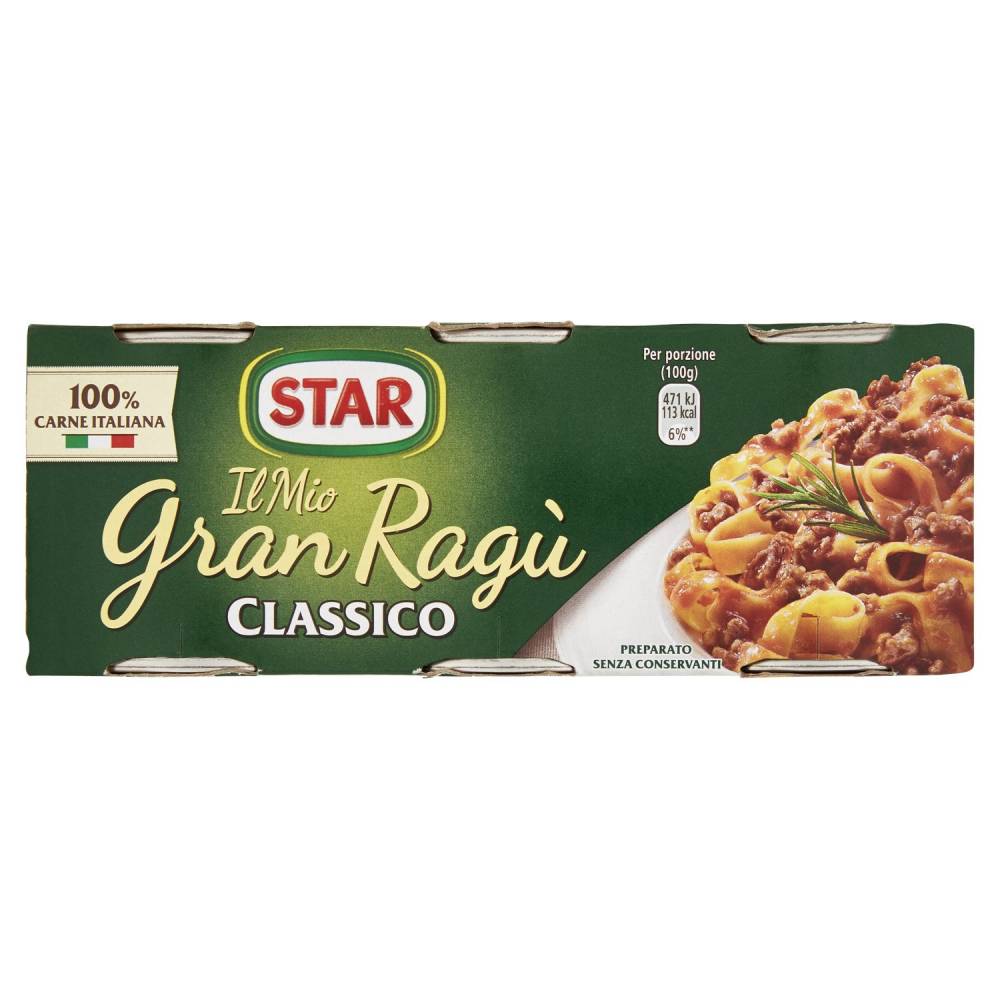 STAR RAGU CARNE X3 GR100