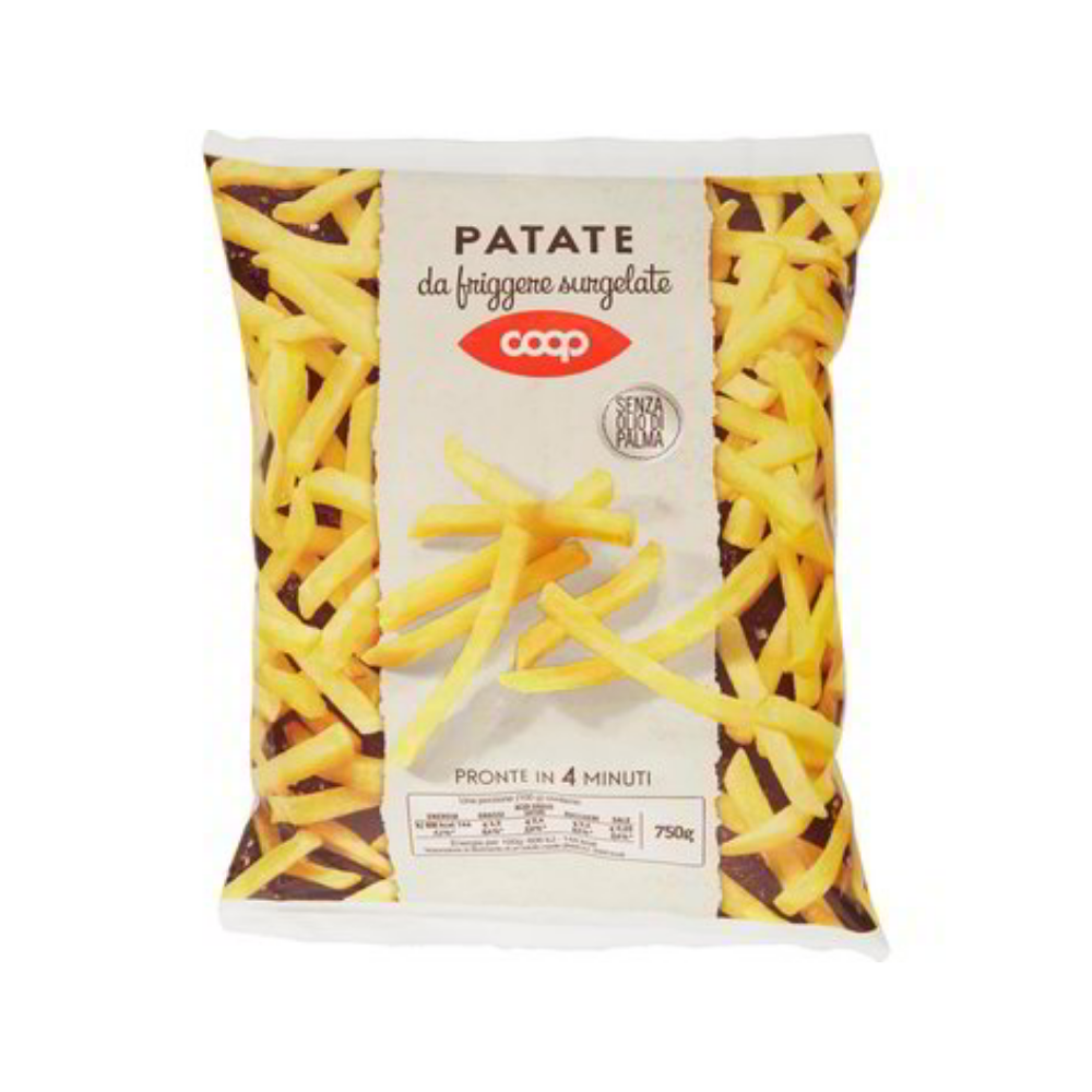 COOP PATATE DA FRIGGERE SURGELATE 750G - Spesa Bagheria